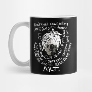 Warhol Make Art Monchrome Mug